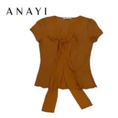 ANAYI アナイ ブラウス トップス 新品 未使用 タグ付き キャメル 春夏