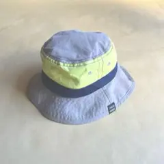 キッズハット グレー ネイビー イエロー 頭囲54cm