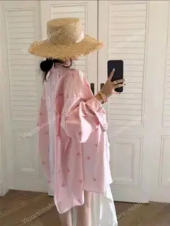 ドロップショルダー プリントシャツ