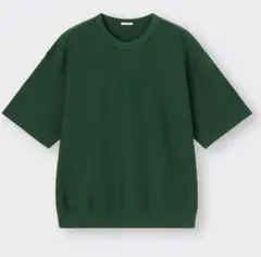 GU スウェット半袖Tシャツ　グリーン緑　S
