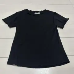 RICHMOND ブラック Tシャツ フリルネック