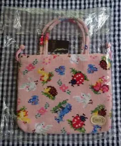 FEILER×鳩居堂　コラボ　巾着バッグ　ハイジ　フレンズ　フォレスト　ピンク