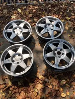 レーシングホイール ブロンズ 2本 TE37風 15×7J +20 PCD100 RAYS レイズ VOLK RACING ボルクレーシング TE37KCR PM Black