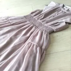 新品　ノースリーブロングワンピース　くすみピンク