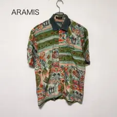 【美品】ARAMIS アラミス メンズ 半袖シャツ 柄シャツ M 老舗ブランド