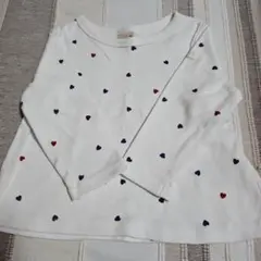 petit main ハート柄 Tシャツ 80