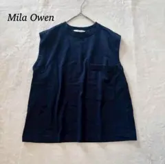 ミラオーウェン Mila Owen ベーシックノースリーブTシャツ ブラック F