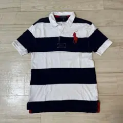 RALPH LAUREN ポロシャツ　　　ホワイト×ネイビー×レッド