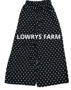 美品✨ローリーズファーム サラサラ ドット リラックスイージー ワイドパンツ 黒