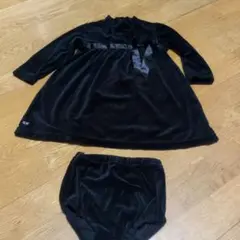 SR ベルベットドレスとショーツセット 黒