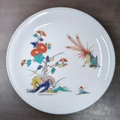 酒井田柿右衛門 錦 花鳥文 額皿 口径約21.2cm