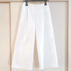 テチチ ホワイトパンツ　リボン　ガウチョパンツ