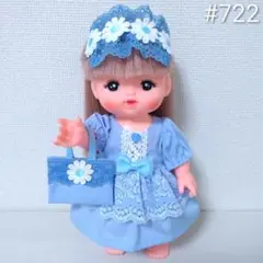 722 メルちゃん 服 ハンドメイド 3点セット ワンピース 髪飾り バッグ