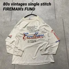 80sボロシングルステッチ企業ものFIREMAN's SNU消防士基金保険会社