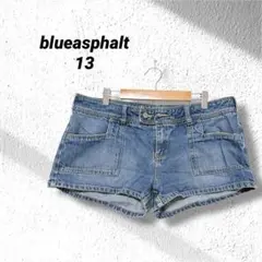 blueasphalt デニムショートパンツ 13 フロントボタン付き