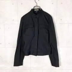 GAP ギャップ (S) ノーカラージャケット　レディース　ブラック　黒