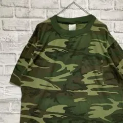 USA製90sヴィンテージTシャツ！シングルステッチ　グリーン迷彩古着L 3
