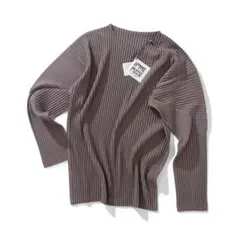 新品 ISSEY MIYAKE プリーツ　ロンT サイズ2 ブラック