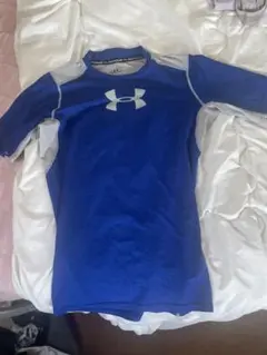 UNDER ARMOUR 青 半袖 アンダーシャツ Lサイズ