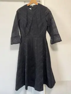 レース ワンピース ひざ丈