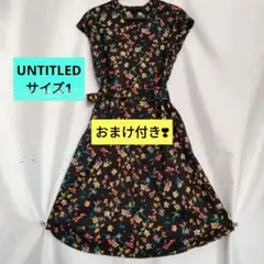 UNTITLED 花柄 ノースリーブワンピース サイズ1