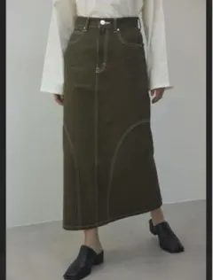 ブラックバイマウジー　switching long skirt
