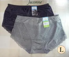 ジャコンヌ Jaconne 締めつけない快適レーシーショーツ L 2枚セット