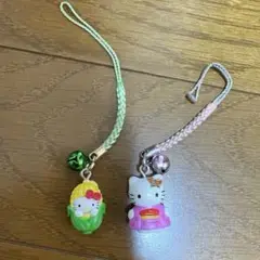 ハローキティ　根付けストラップ　２個セット