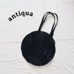 antiqua 丸ビッグトートバッグ ショルダーバッグ ブラック