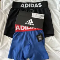 adidas アディダス　ボクサー ブリーフ 前とじ　150㎝　ブラック　ブルー