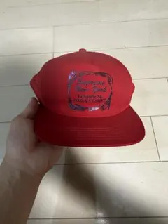 Supreme 赤 キャップ メッシュ 帽子