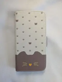 猫の足跡デザイン 手帳型スマホケース　GooglePixel8a