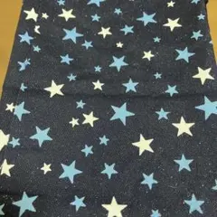 星柄デニム生地 45x48 cm