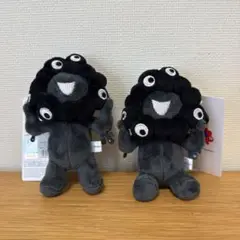 黒ミャクミャク　カラビナ付きマスコット　立ち、座り2個セット