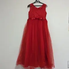 赤ロングドレス