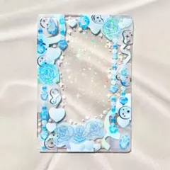 デコトレカケース 水色×キラキラ×ゴージャス×ホログラム