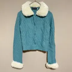 BeBe カーディガン ケーブル 毛混 フェイクファー【130】可愛い