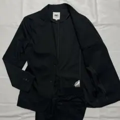 美品✨ワークウェアスーツ トラベルスーツ 黒 洗える 撥水 ストレッチ Sサイズ