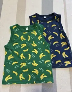 タンクトップ　バナナ柄　2点セット