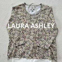 【LAURA ASHLEY】ローラアシュレイ　花柄カットソー　五分袖　L
