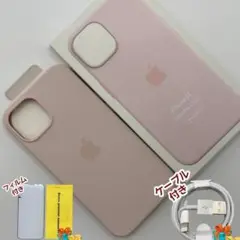 新品-純正同等品-iPhone14 シリコンケース-チョークピンク017