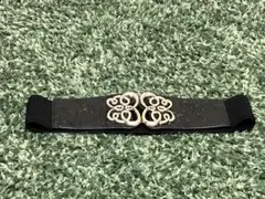 ブラック×シルバーゴムベルト