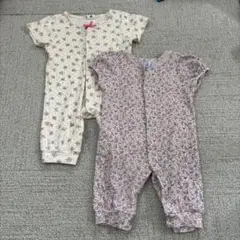 ビジューアンドビー ロンパース2枚セット