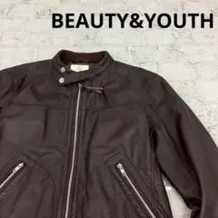 BEAUTYu0026YOUTH レザージャケット シングル ライダース 山羊革