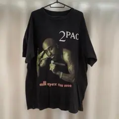 2PAC グラフィックプリント Tシャツ XL ブラック