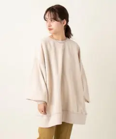 kastane カットパイル裏毛リバーシブルプルオーバー