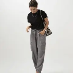 BAYFLOWベイフロー薄手デニムカーゴパンツ