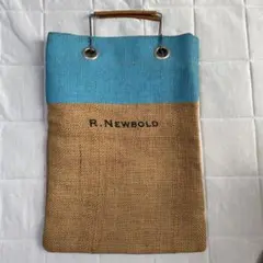 R.NEWBOLD （アールニューボールド） 麻　トートバッグ　ブルー