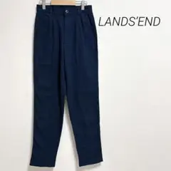 LANDS’END レディース　カジュアルパンツ　ネイビー　紺　丈長め