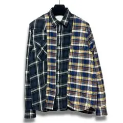20aw sacai チェック フランネル 切り替え ベロア襟 コート サカイ 20aw sacai チェック フランネル 切り替え ベロア襟 コート サカイ